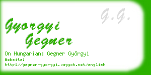 gyorgyi gegner business card